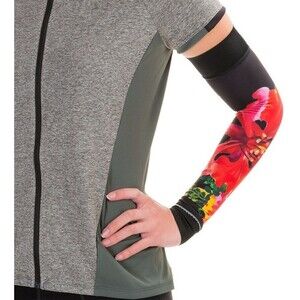 Shebeest Brave Cycling Arm Warmer Floral Flamboyant